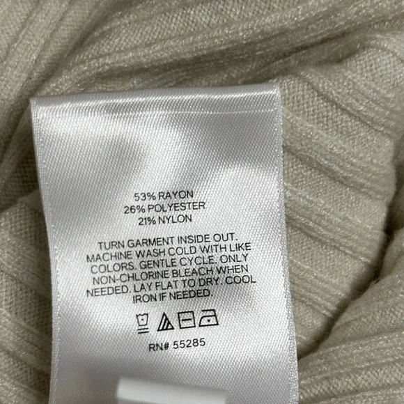 NWT! Express Ribbed Crew Neck Crossover Sleeveless Midi Sweater Dress - Picture 8 of 9